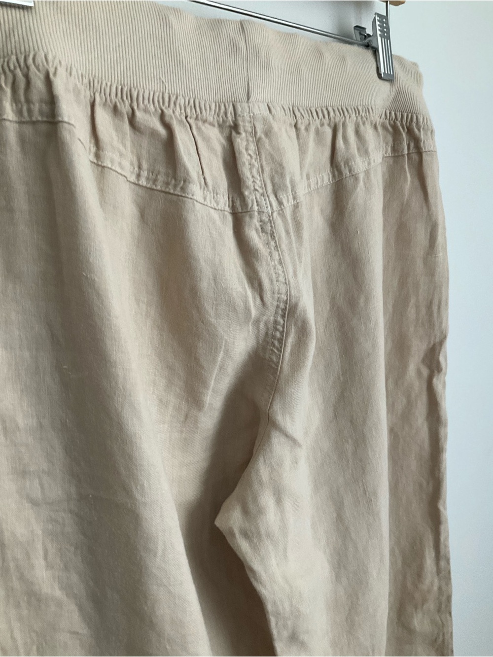 Bella Dahl Medium 100% Linen Neutral Wide Leg Pants - Picture 3 of 11